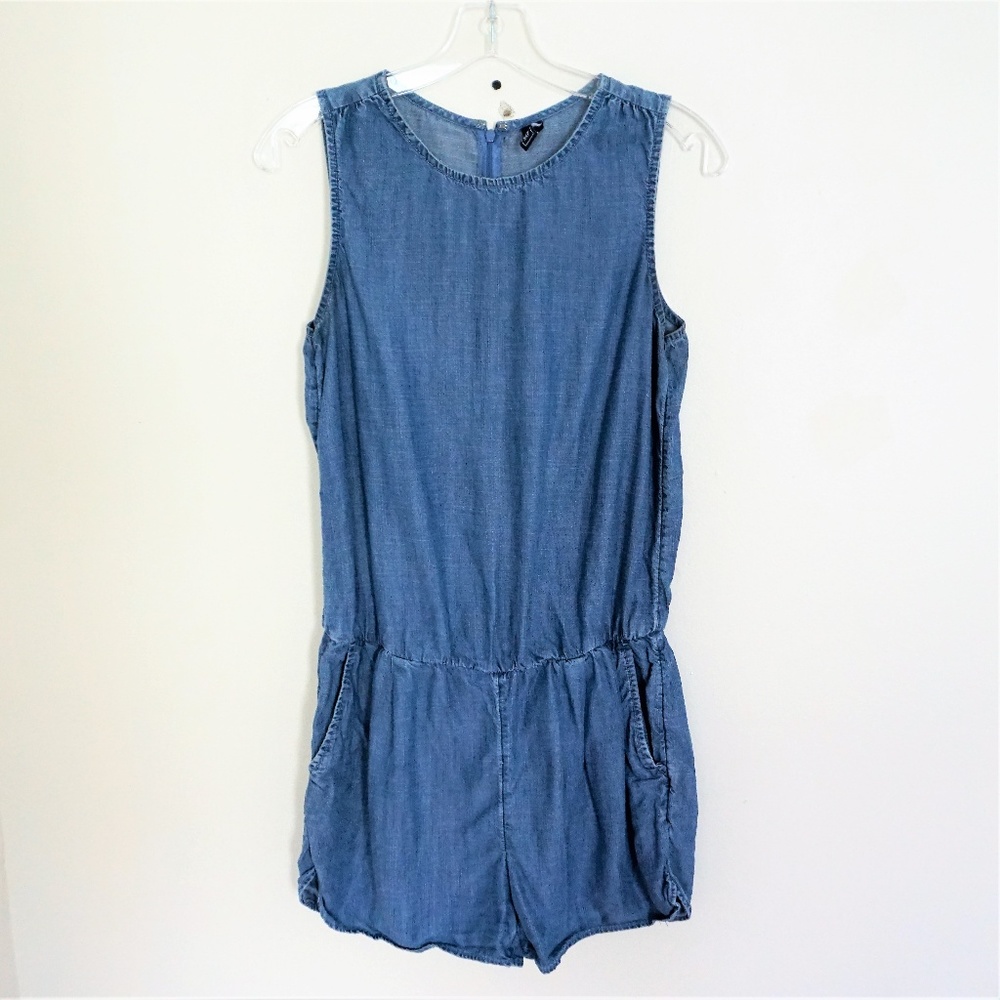 GAP Denim Chambray Tank Top Romper  | XS